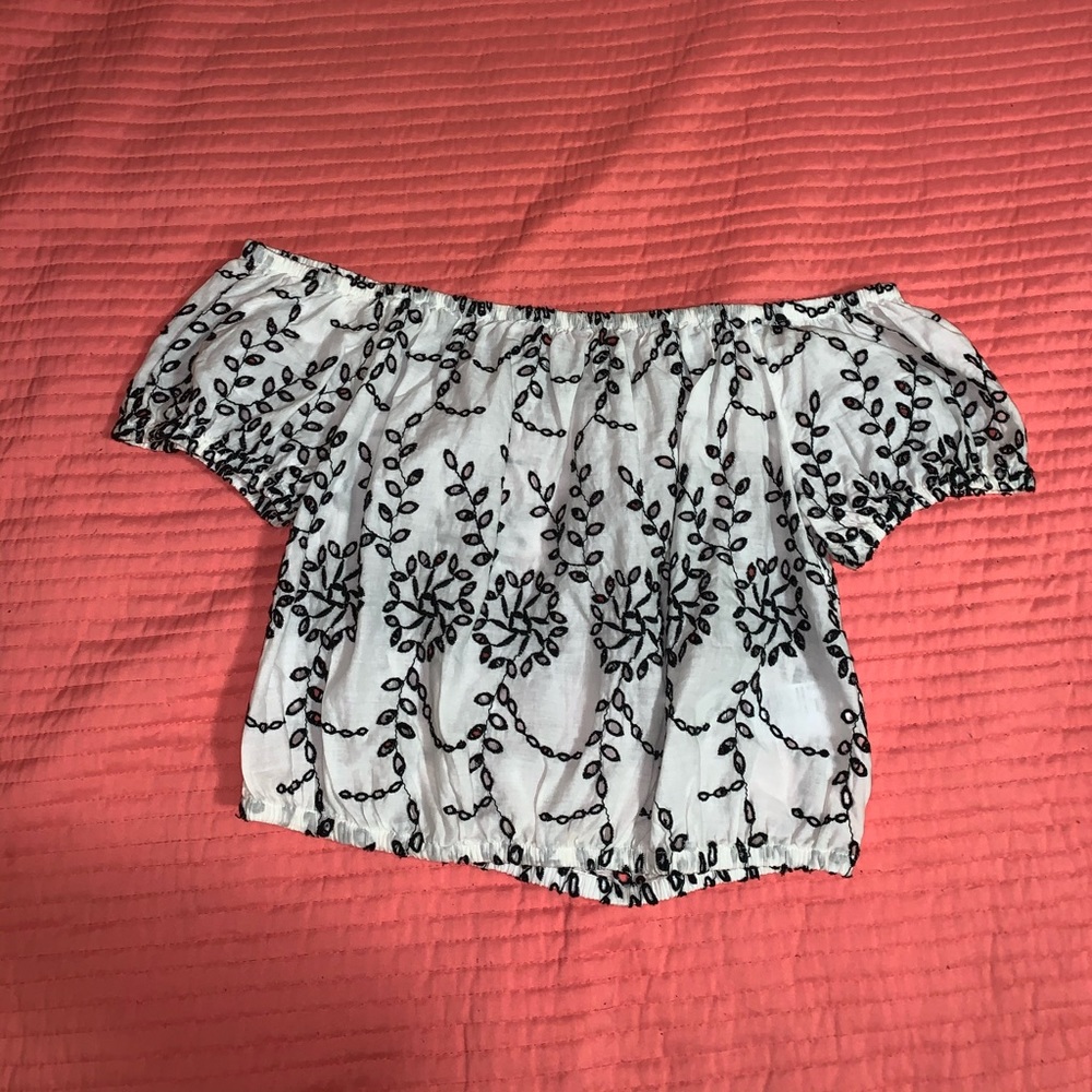 Off the shoulder crop top
